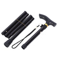 1pcs Telescopic Walking Stick Outdoor Hiking Trekking Poles Aluminum Alloy Metal Folding Cane Crutches Pole Shock Walking Stick